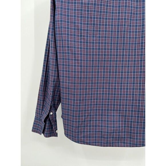UNTUCKit Blue Plaid Wrinkle Free Button Up Dress Shirt Men's Size Large Cotton - Picture 7 of 12